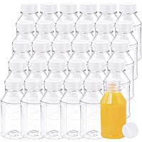 Aneco Paquete de 30 botellas de plástico vacías- de 4 onzas- recipientes reutilizables con tapas- ideales para almacenar…